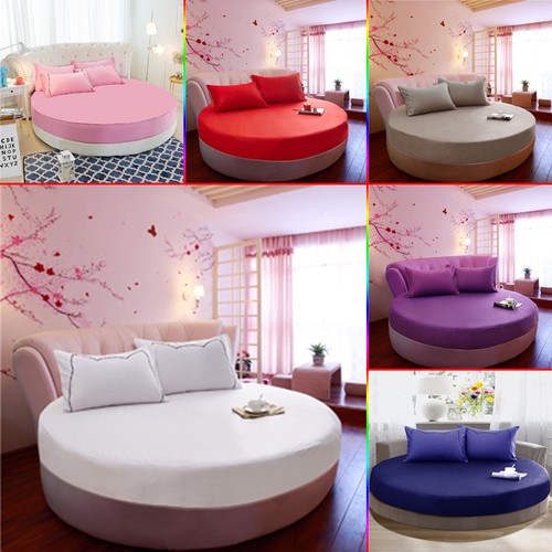 Round Fitted Bed Sheets Pillowcases 